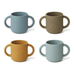 Liewood silikonowy kubek zestaw, Gene cup 4-pack Blue multi mix