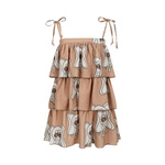 DEAR SOPHIE ELEPHANT BEIGE / WAVED DRESS 122-128