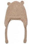 Liewood – Czapeczka niemowlęca z uszkami, 9-12 miesięcy - 50% wełna merino i 50% bawełna, bonetka - jesień zima