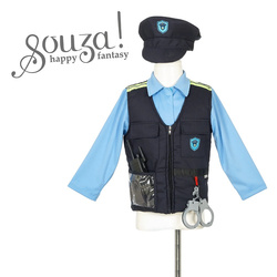 Souza! Kostium Policjanta z Czapką i Akcesoriami – strój dla chłopca 4–7 lat