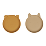 Liewood silikonowy talerz dla dzieci Olivia 2-pack Golden / Oat
