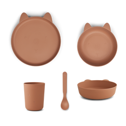 Liewood Paul tableware set rabbit tuscany rose