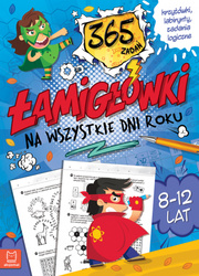 Łamigłówki książeczka na wszystkie dni roku – 365 zadań, krzyżówki i łamigłówki logiczne dla dzieci 8–12 lat, wydanie niebieskie