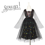 Souza! Kostium czarownica Agatha – sukienka tiulowa z cekinami i lampkami LED, 3–10 lat