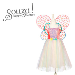 Souza! Kostium Wróżka Flora – sukienka i skrzydła motyla dla dziewczynki