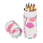 Drewniane kredki 12 szt., Flamingo Bay