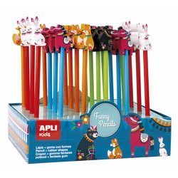 Ołówek z gumką Apli Kids - Zwierzątka 