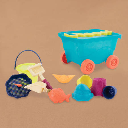 B.toys Wózek-wagon z akcesoriami plażowymi – niebieski